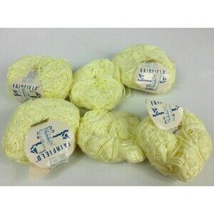 Vintage Fairfield Yarns Cotton Candy Yarn Lot of 6 Cotton Color 22 Yellow